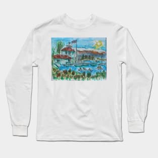 Watercolor Sketch - Shoreline Park, Mountain View, California. 2013 Long Sleeve T-Shirt